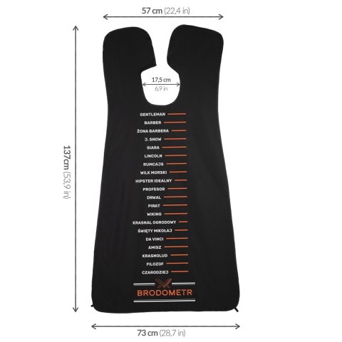 Brodometr fartuszek peleryna do golenia brody