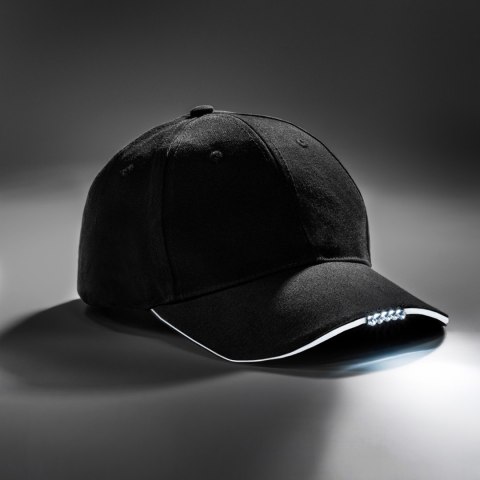 Czapka LED z daszkiem dla biegacza latarka sport