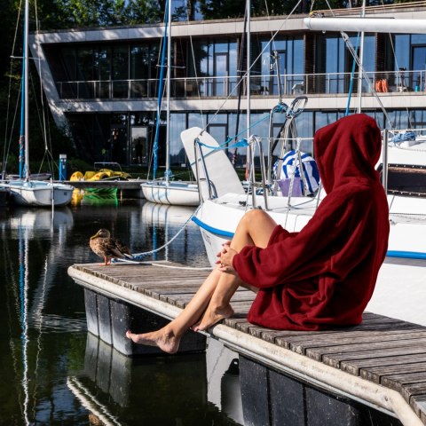 Bluzair Bluza Koc Hoodie Oversize Polska Bordowy