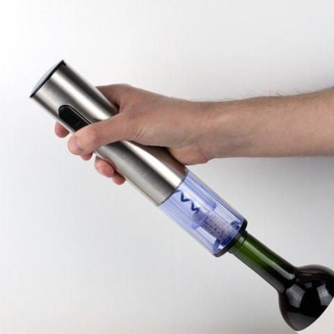 Elektryczny korkociąg Silver Twister Deluxe - na prezent - eleganckie etui