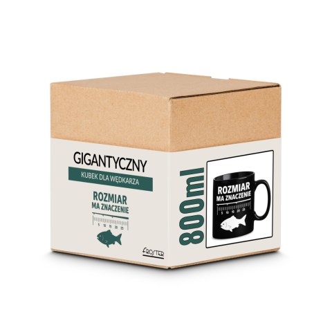 Gigantyczny Kubek dla Wędkarza - Rozmiar ma znaczenie - Prezent dla Faceta