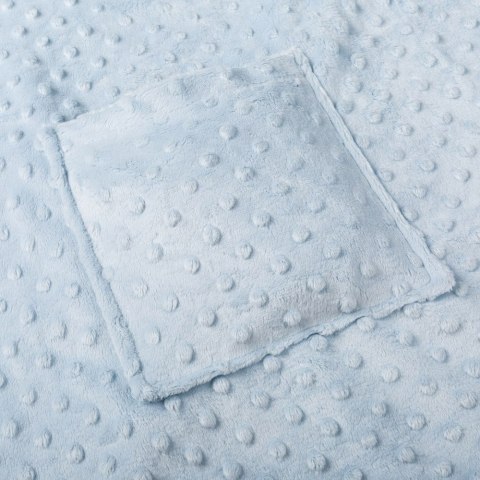 Kocyk zimowy Błękitny minky gruby koc z rękawkami