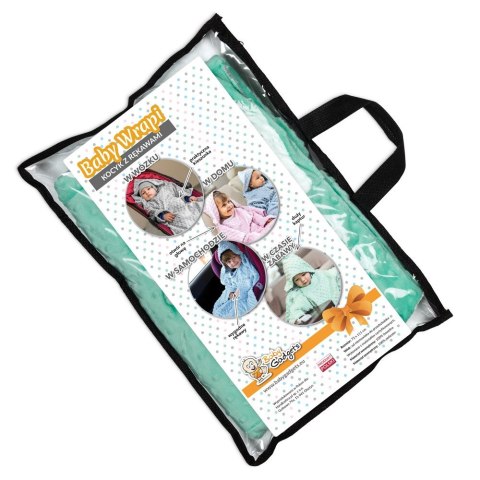 Kocyk zimowy Różowy minky gruby koc z rękawkami