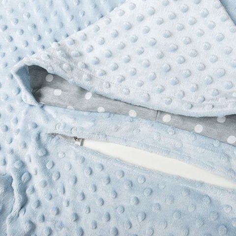 Kocyk zimowy Różowy minky gruby koc z rękawkami