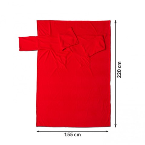 Kocyko - Szlafrok dla Pary Czerwony koc z rękawami