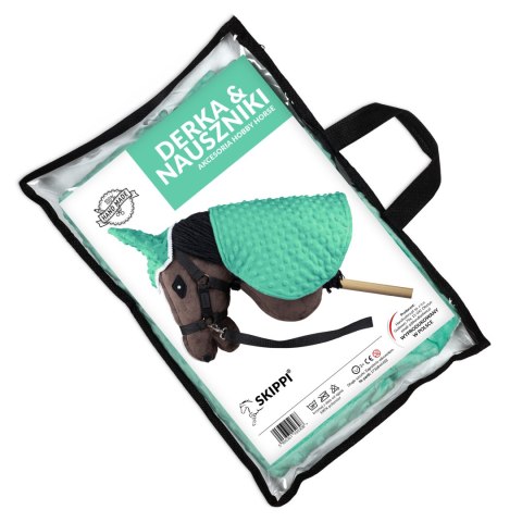 Derka i nauszniki Skippi dla Hobby Horse - zielony - pastelowa