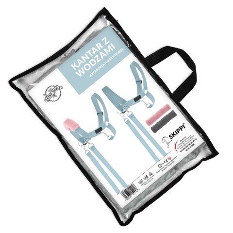 Skippi Kantar dla Hobby Horse - wodze, 2 wymienne futerka - błękitny