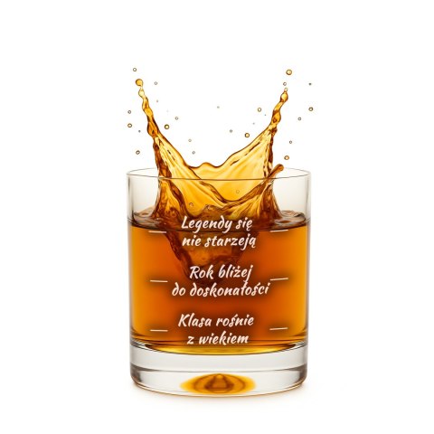 Urodzinowa szklanka do whisky - prezent na 18 urodziny - dla brata chłopaka